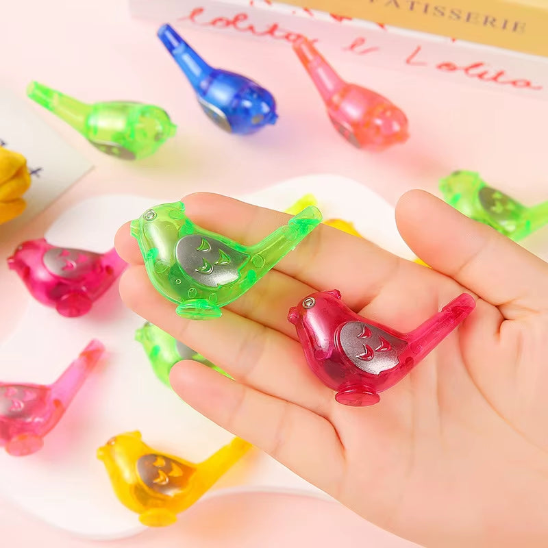 30Pcs Colorful Mini Bird Plastic Water Whistles Noise Maker Toys for Kids Birthday Party Favors Baby Shower Gift Pinata Fillers