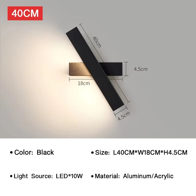 Modern LED Wall Light 350° Rotatable Wall Lamp for Bedroom Living Room Indoor Wall Sconces Lighting Fixture