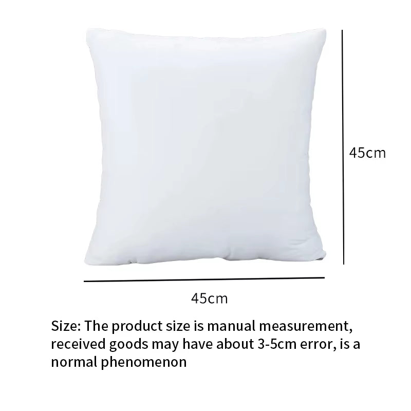 100%Cotton Standard White Bounce Back Pillow Cushion Core Sofa Car Seat Home Interior Decor Pillows30X30/40X40/45X45/60X80Cm
