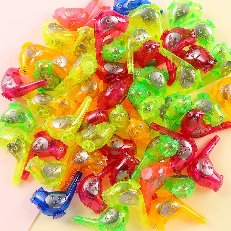 30Pcs Colorful Mini Bird Plastic Water Whistles Noise Maker Toys for Kids Birthday Party Favors Baby Shower Gift Pinata Fillers
