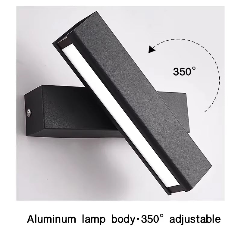 Modern LED Wall Light 350° Rotatable Wall Lamp for Bedroom Living Room Indoor Wall Sconces Lighting Fixture
