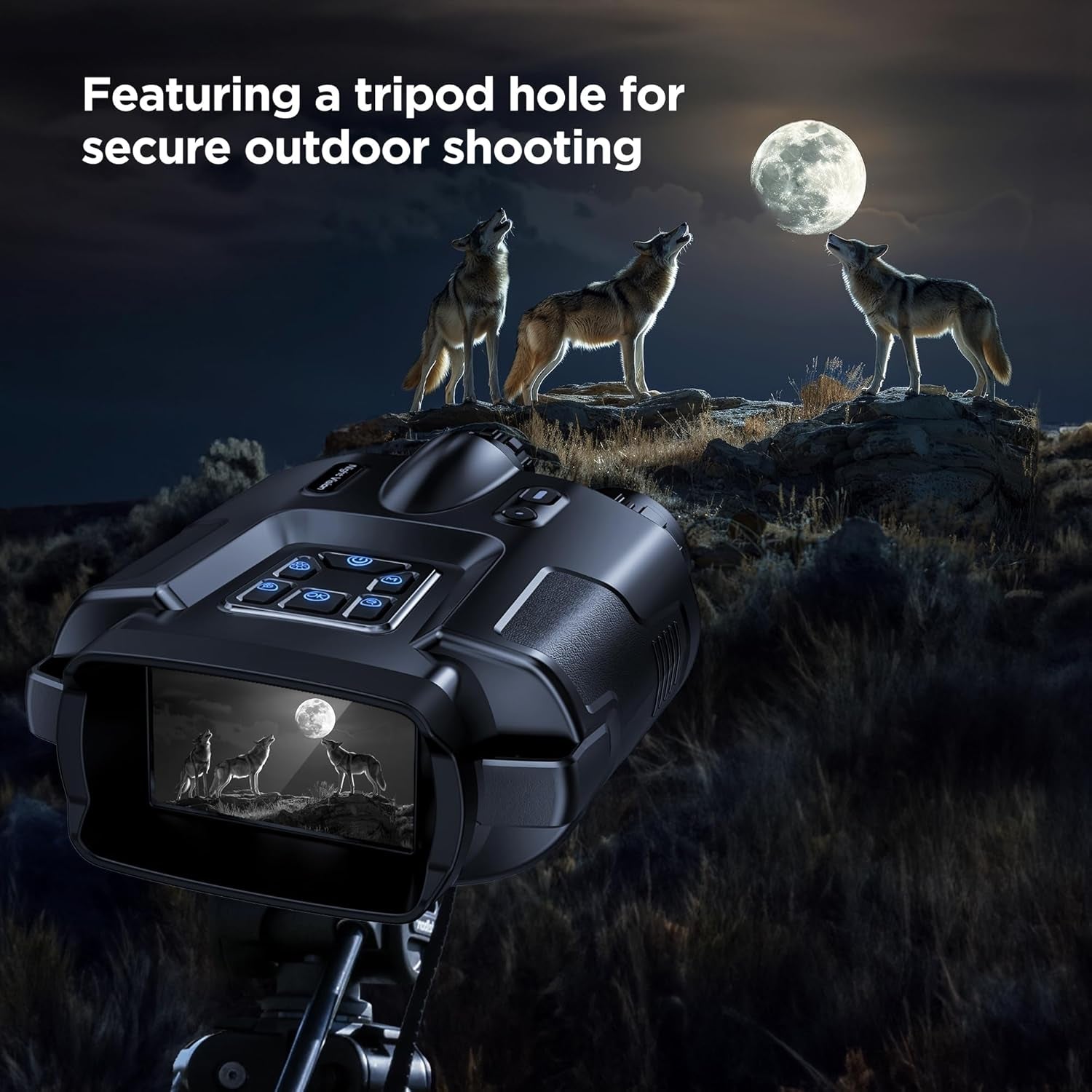 4K Night Vision Goggles for Adults, 2000FT Infrared Night Vision Binoculars with 64GB Card, Tactical Light, 8X Digital Zoom for Outdoor, Camping and Travel