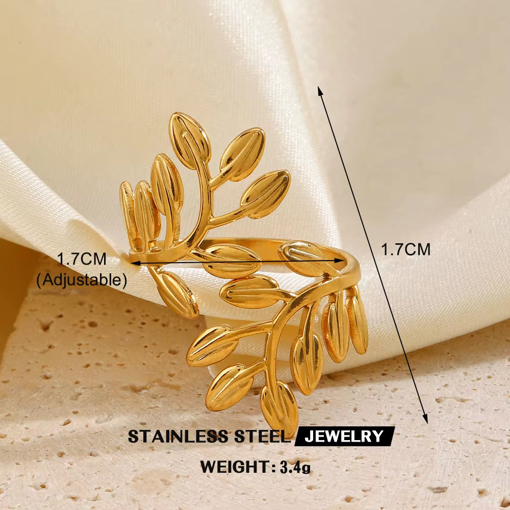 Gold Color Stainless Steel Heart Ring Women Metal Finger Hollow Ring Waterproof Jewelry Girlfriend Gift Bijoux Femme Anillos