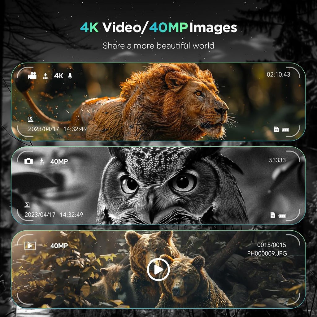 4K Night Vision Goggles for Adults, 2000FT Infrared Night Vision Binoculars with 64GB Card, Tactical Light, 8X Digital Zoom for Outdoor, Camping and Travel