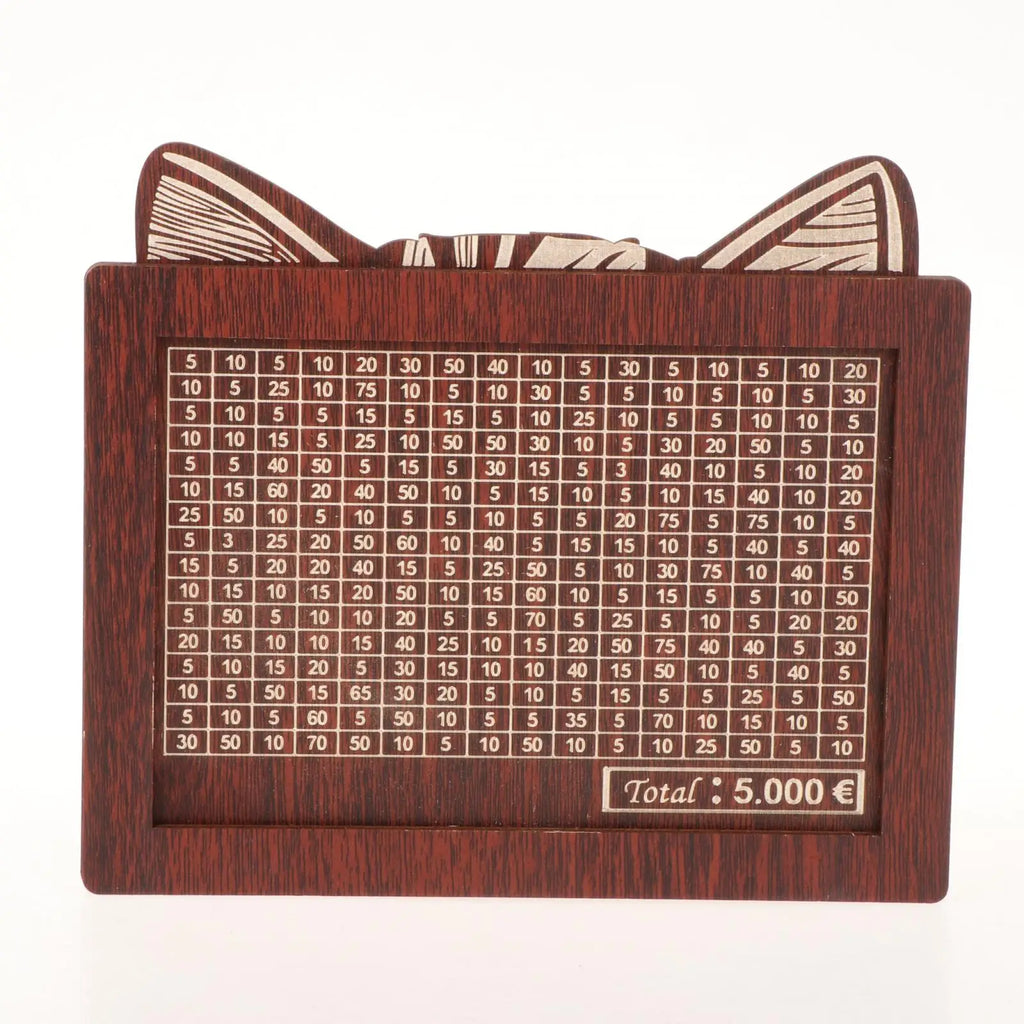 Piggy Bank with Marking Pen Money Box with Counter Wooden Money Box Money Jar Piggy Bank Savings Goal Cash Box Money Saving Cha