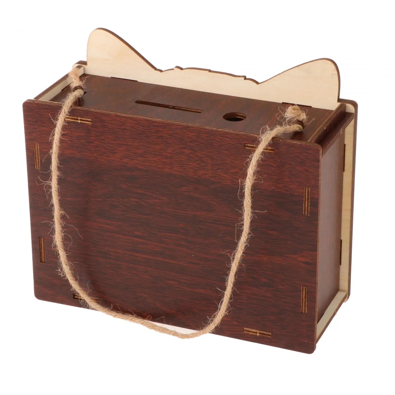 Piggy Bank with Marking Pen Money Box with Counter Wooden Money Box Money Jar Piggy Bank Savings Goal Cash Box Money Saving Cha