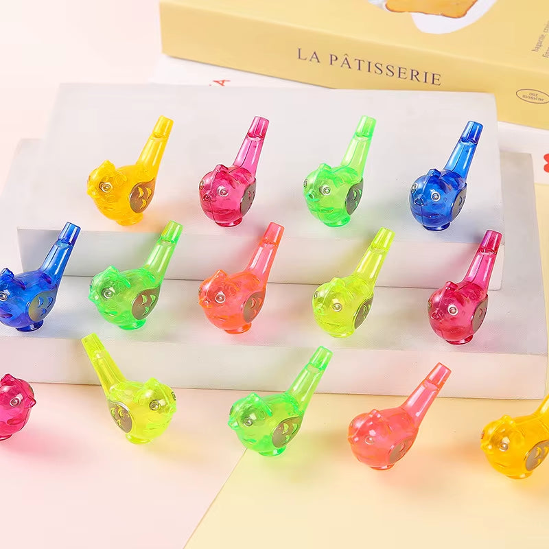 30Pcs Colorful Mini Bird Plastic Water Whistles Noise Maker Toys for Kids Birthday Party Favors Baby Shower Gift Pinata Fillers